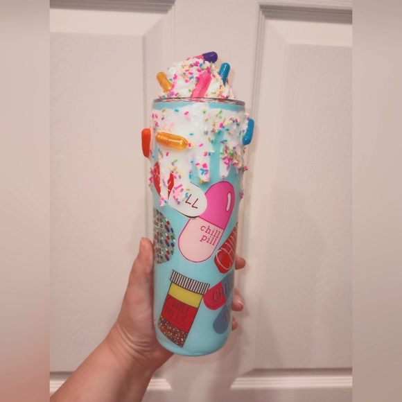 Dolls Kill Accessories - Chill pill 3d tumbler 💖